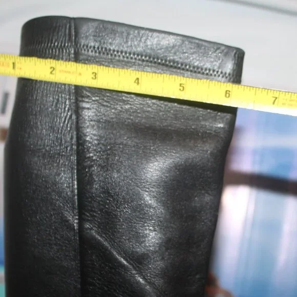 $498 Cole Haan Made in Italy Stretch Leather Tall Knee High Boots Sz 8 - Picture 10 of 13